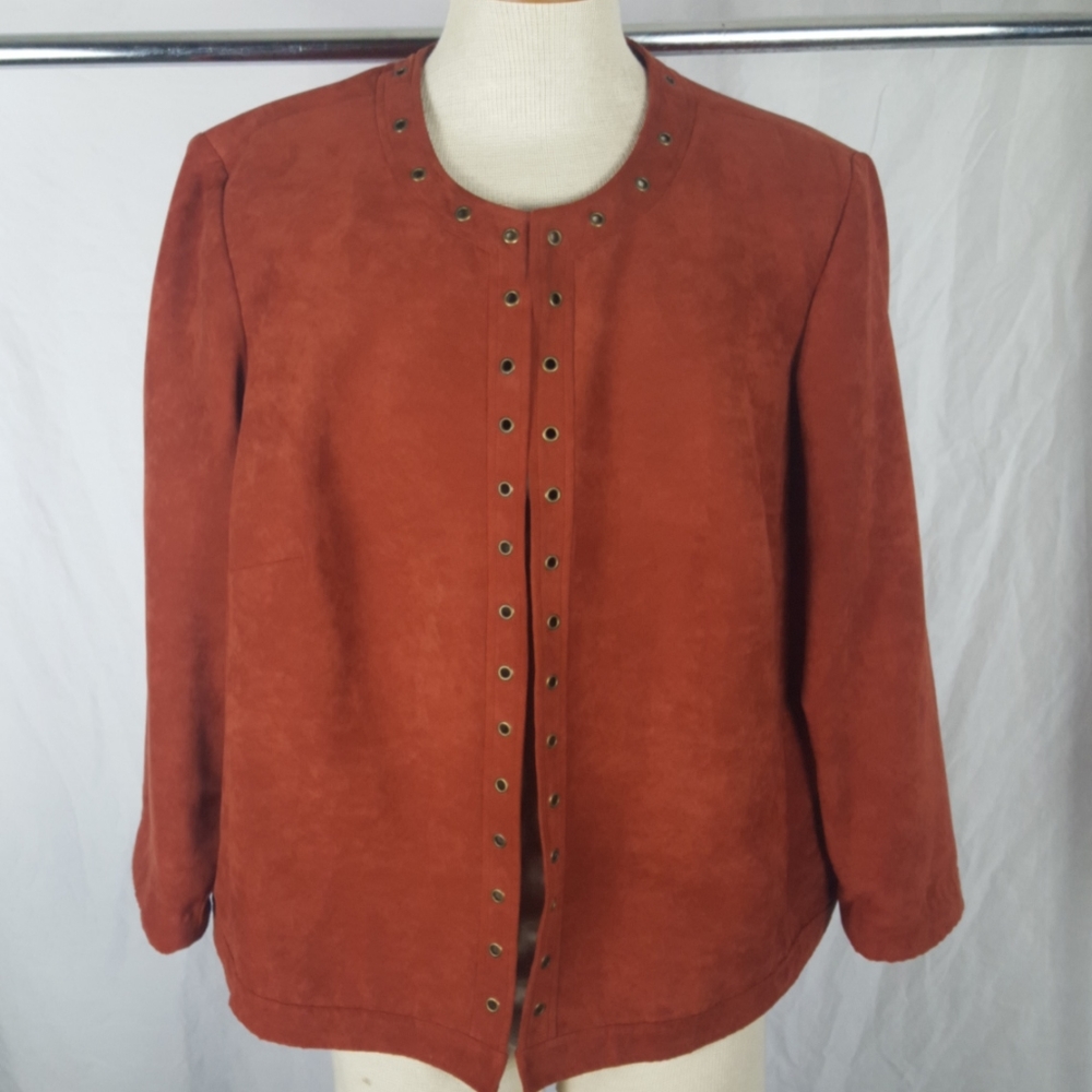 POSITIVE ATTITUDE FAUX SUEDE JACKET SZ 22W